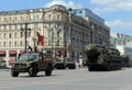 Rehearsal celebration of the 71th anniversary of the Victory Day (WWII). Royalty Free Stock Photo